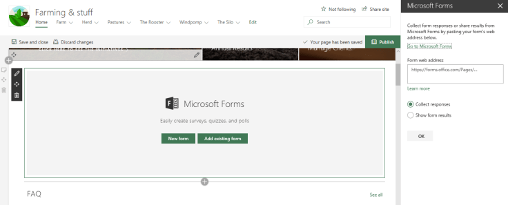 SharePoint Online – Microsoft Forms