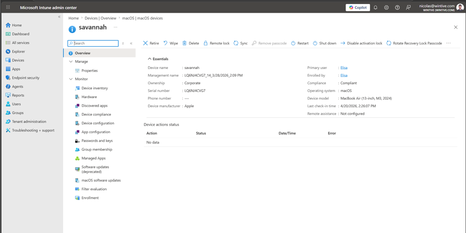 Entra ID Conditional Access policy requiring Intune device compliance