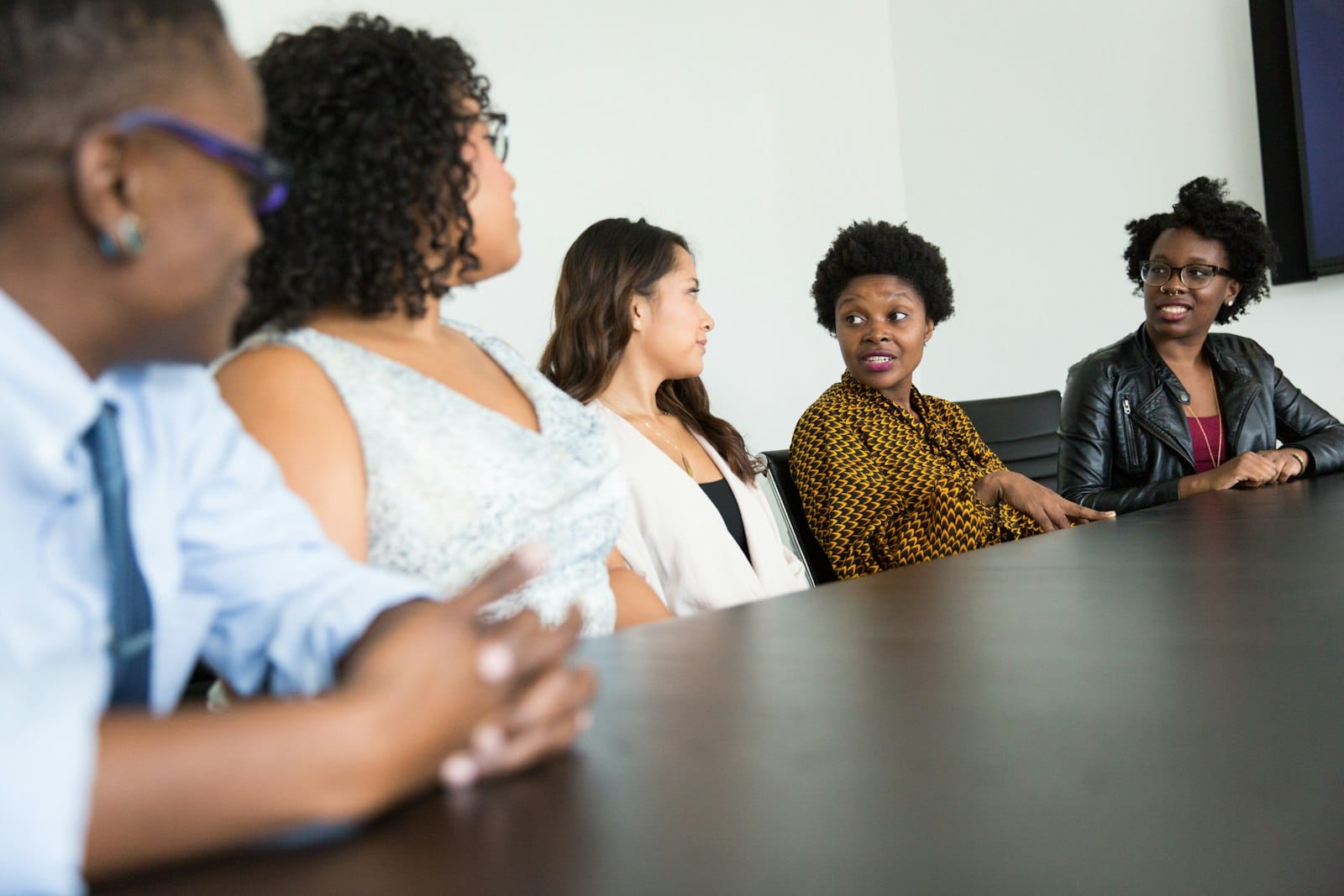 A small business team collaborating securely