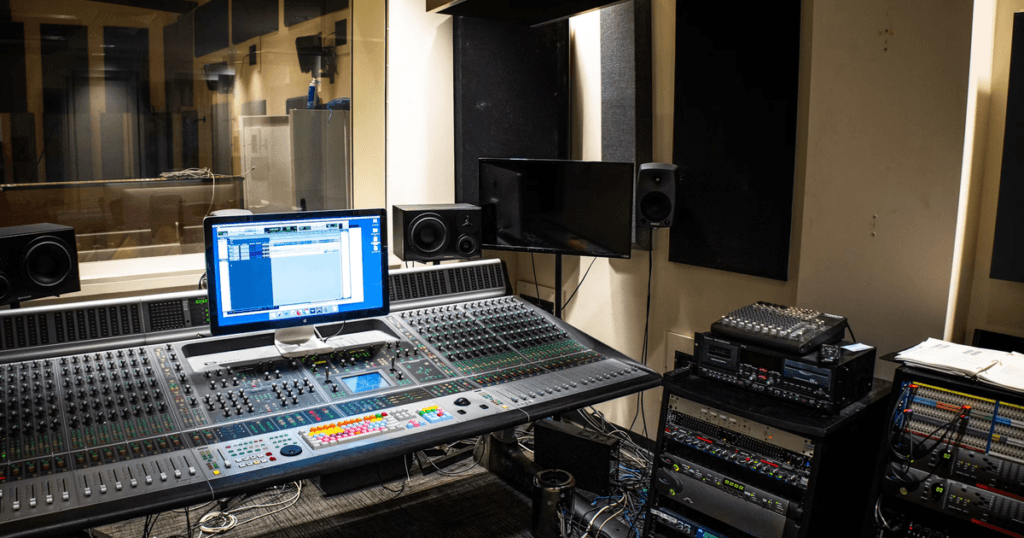 US video studio edit suite managing footage and delivery on Microsoft 365
